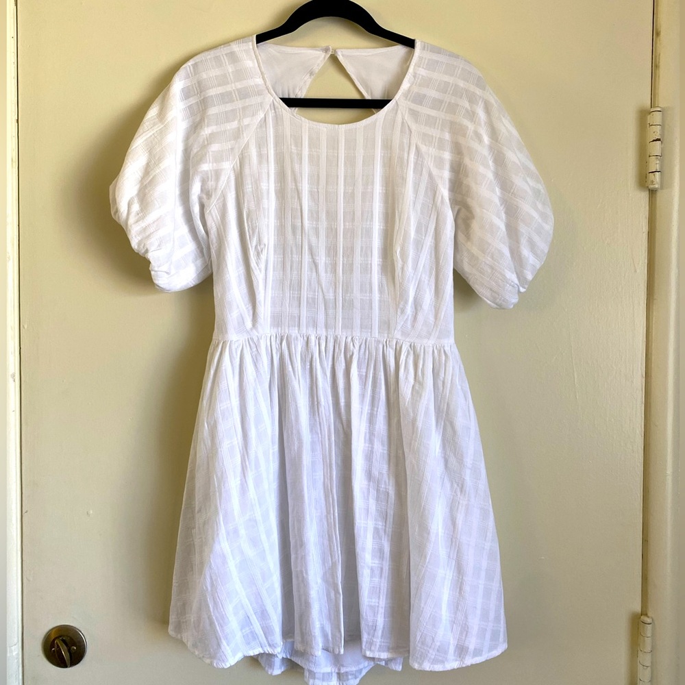 Showpo White Dress Puff Sleeves | Bride | Bridal Shower | Bachelorette | LWD